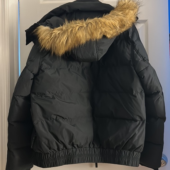 NWOT black Marc New York Andrew Marc warm down jacket with removable fur hood - Picture 2 of 16